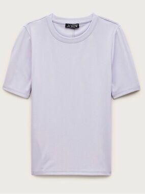 J. Crew Refined Rib Elbow-sleeve T-shirt Lavender Blush Purple